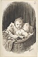 Child in a Crib, Lorenz Frølich  Danish, Pen and dark brown and reddish-brown ink, brush and gray wash, over graphite