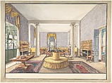 Design for interior, Charles de Brocktorff  Danish, Watercolor