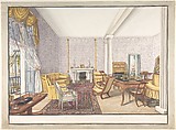 Design for interior, Charles de Brocktorff  Danish, Watercolor