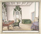 Design for interior, Charles de Brocktorff  Danish, Watercolor
