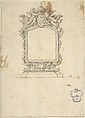 Design for Ecclesiastical Picture Frame, Anonymous, Italian, 17th century  Italian, Pen and brown ink, brush and gray wash