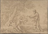 The Creation of Eve, Etienne Parrocel  French, Pen and brown ink, brush and brown wash over black chalk on light brown paper