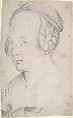 Bust of a Young Woman, Hans Baldung (called Hans Baldung Grien) German, Charcoal