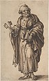 Saint Peter, Ludolf Büsinck  German, Brush and brown ink and brown wash