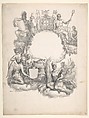Design for a Frontispiece with an Allegory of Brazil, Ottmar Elliger the Younger German, Pen and gray and black ink, brush and gray wash