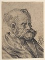 Bust of a Bearded Old Man, Urs Graf (Swiss, Solothurn ca. 1485–1529/30 Basel), Pen and black ink