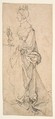 Saint Catherine of Alexandria, Albrecht Dürer (German, Nuremberg 1471–1528 Nuremberg), Pen and brown ink