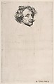 Self-Portrait, from "The Iconography", Anthony van Dyck Flemish, Etching; first state of seven
