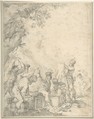 Brigands: Design for an Engraving, Domenico Maria Fratta  Italian, Black chalk