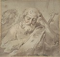 The Dream of Saint Joseph, Anonymous, Italian, 18th century  Italian, Brush with brown ink, and red and brown wash, highlighted with white gouache