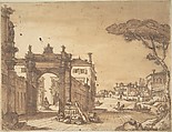 Venetian scene, Giovanni Larciani (