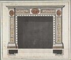 Drawing for a Mantelpiece, Anonymous, Italian, 18th century  Italian, Ink and watercolor