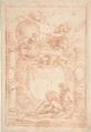 Frontispiece, Anonymous, Italian, 18th century, Red chalk