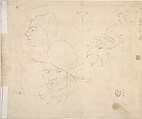 Design of Ceiling and Balustrade, Anonymous, Italian, 18th century, Pen and brown ink, brush and green and brown wash
