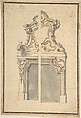 Drawing for Mantelpieces, Anonymous, Italian, 18th century  Italian, Pen and brown ink, brush and gray wash