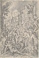The Raising of the Youth of Naim, Georg Pecham  German, Pen and black ink, gray wash, white bodycolour; on a counterproof of a pen drawing
