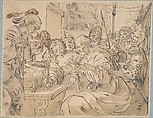 The Denial of St. Peter, Rudolf Meyer (Swiss, Zurich 1605–1638 Zurich), Pen and black and brown ink and brown wash on cream laid paper