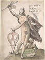 Allegory of Art, Joachim Lüchteke (German, active 1595), Pen and black ink, brush and coloured washes, heightened with white, over red chalk