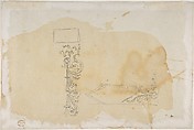Group of Men, Master of the Large Figure Brush Drawings, Brush and brown wash over traces of black chalk