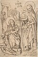 Christ Appearing to Mary Magdalen, Master of the Drapery Studies  German, Pen and brown ink, brush and brown wash, and black chalk