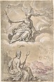 Allegory of Air and Earth, Bartholomäus Reiter  German, Pen and brown ink with gray and violet wash and white heightening over black chalk and graphite