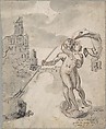 Neptune and Amphitrite, Elias Wolff, the Elder (?) Austrian, Pen and black ink, brush and gray wash, over a sketch in red and black chalk