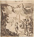 The Baptism of Christ (recto); The Baptism of Christ (verso), Gabriel Weyer (German, Nuremberg 1576–1632 Nuremberg), Recto: pen and brown ink and brown wash; verso: graphite