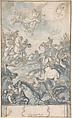 Constantine's Battle at the Milvian Bridge, Georg Philipp Rugendas  German, Pen and brown ink, brush and gray wash