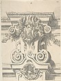 Drawing for a Capital, Anonymous, Italian, 18th century  Italian, Pen and ink and brush and gray wash
