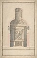 Architectural Drawing for a Chapel, Anonymous, Italian, Roman, 18th century Italian, Pen and brown ink, gray and pink washes
