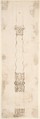 Design for a Pillar, Anonymous, Italian, 18th century Italian, Brown ink over graphite