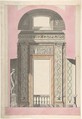 Drawing for an Interior, Anonymous, Italian, 18th century  Italian, Ink and watercolor
