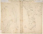 Design for the Decoration of a Cornice, Anonymous, Italian, 18th century, Pen and ink and gray wash
