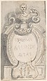 Cartouche Surmounted by a Bust, Anonymous, Italian, 18th century  Italian, Pen and brown ink, brush with brown and gray wash, over black chalk or graphite
