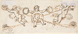 Christ (?) and an Apostle, Anonymous, Italian, 18th century, Pen and bistre with sepia washes