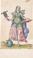 Allegory of Wisdom, Anonymous, Swiss, late 16th to early 17th century, Watercolor and gold over graphite