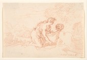 Mary Magdalen Penitent, Joachim von Sandrart  German, Red chalk