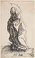 Standing Madonna in Mourning, Monogrammist G.Z. (German, active ca. 1514–21), Pen and black ink