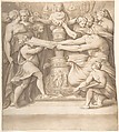 Figures Adoring a Statue of the 