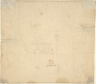 One Quarter of a Design for a Painted Ceiling (recto); Ornaments (verso), Anonymous, Italian, Piedmontese, 18th century, Pen and brown ink, brush and gray wash, over leadpoint, with ruled and compass construction (recto); architectural drawing in leadpoint (verso)