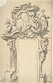 Two alternate Designs for a frame of door, Anonymous, Italian, Piedmontese, 18th century  Italian, Pen and brown ink, brush and gray wash over leadpoint, with ruled and compass construction
