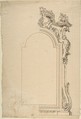 Design for one Half of a Frame, Anonymous, Italian, Piedmontese, 18th century Italian, Pen and black ink over graphite, with ruled and compass construction