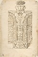 Design for a Wall Fountain, Anonymous, Italian, Lombard, 16th century  Italian, Pen and brown ink, brush and light brown wash, over leadpoint, with ruled construction and framing outlines