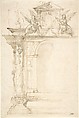 Design for an Altar or Monument with Angels and Other Figures, Peter Candid (Pieter de Witte, Pietro Candido)  Netherlandish, Pen and brown ink and brown-gray wash