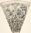 Design for a Cup(?), Anonymous, German, 19th century  German, Pen and black ink. Incised for transfer. Laid paper.