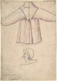 A costume and a sketch of a man in profile, Anonymous, German, 16th century (?) German