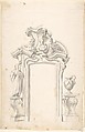 Two Alternate Designs for a Doorway, Anonymous, Italian, Piedmontese, 18th century  Italian, Brush and gray wash, over ruled and compass constructions in leadpoint or graphite
