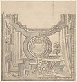 Design for a Ceiling, Anonymous, Italian, Bolognese, 18th century Italian, Pen and brown ink and gray wash
