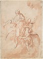 The Assumption of the Saint Mary Magdalen, Cosmas Damian Asam (German, Benediktbeuern 1686–1739 Munich), Graphite and brush and red washes