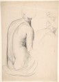 Studies of a Seated Woman from Behind, Eduard Julius Friedrich Bendemann  German, Graphite